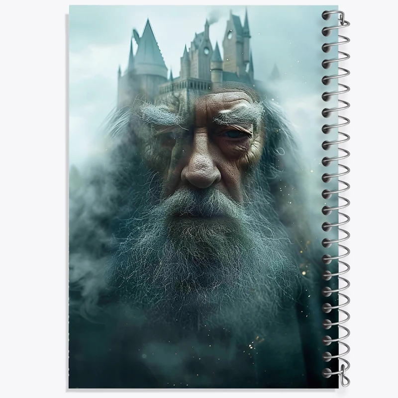 دفتر شطرنجی 50 برگ خندالو طرح گندالف هری پاتر (Harry Potter) کد F14191