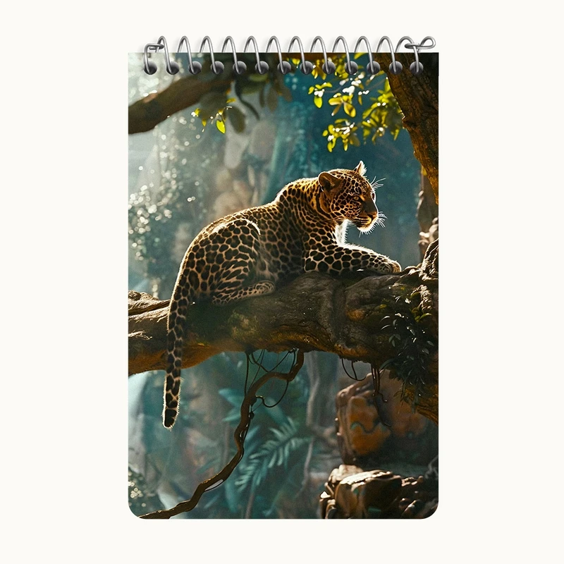 دفتر یادداشت 50 برگ خندالو طرح پلنگ کد F5885