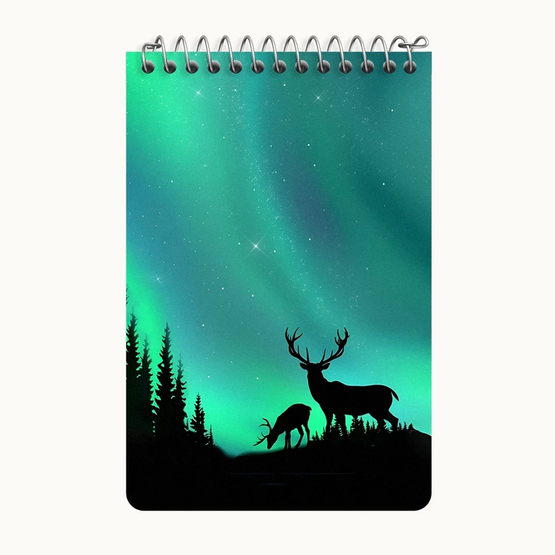 دفتر یادداشت 50 برگ خندالو طرح شفق قطبی کد F5882