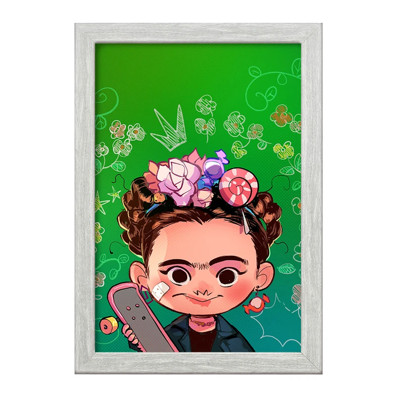 تابلو خندالو طرح فریدا کالو (Frida Kahlo) کد F891