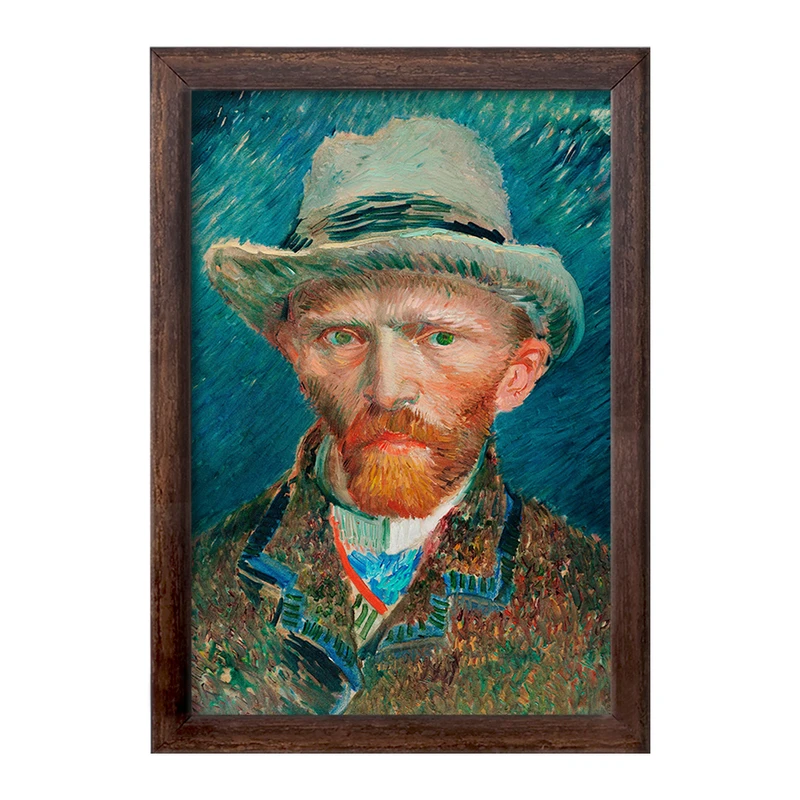 تابلو خندالو طرح سلف پرتره ونگوگ  کد 3727