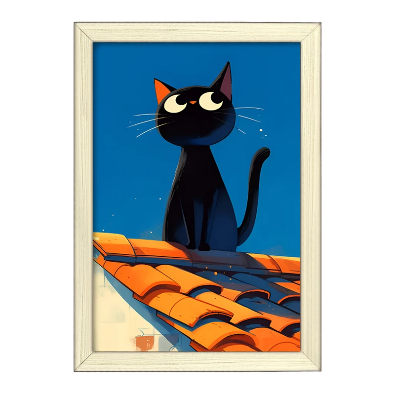 تابلو خندالو طرح گربه بامزه کد F6570