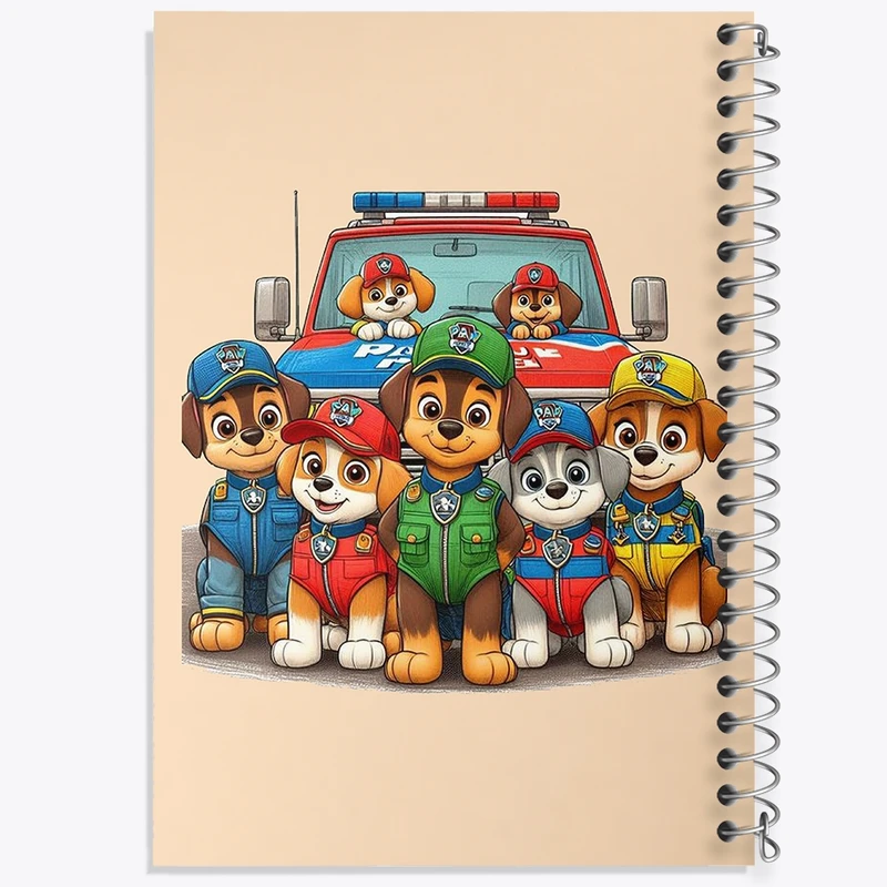 دفتر طراحی 50 برگ خندالو طرح سگ های نگهبان (Paw Patrol) کد N2181