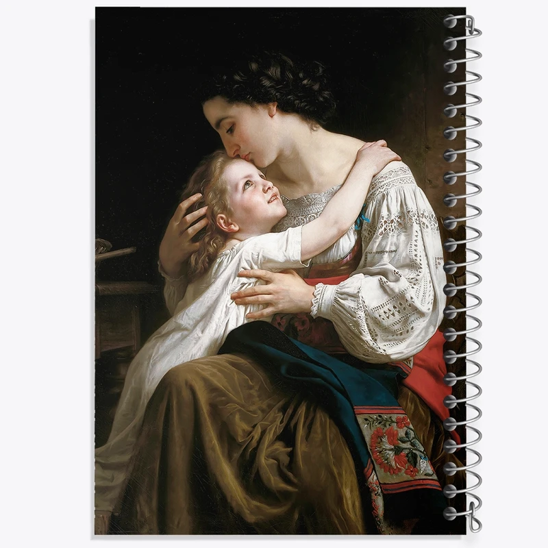 دفتر ژورنال نویسی 50 برگ خندالو مدل نقطه ای طرح نقاشی ظهور اثر ویلیام بوگرو کد F12510