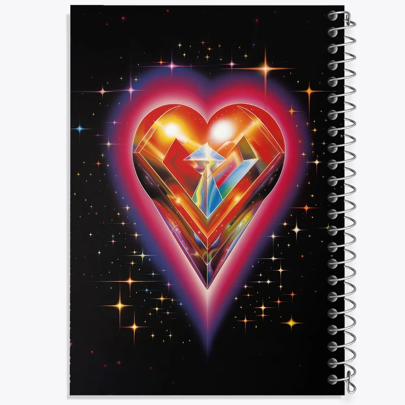 دفتر مشق 50 برگ خندالو طرح قلب مینیمال کد F3204