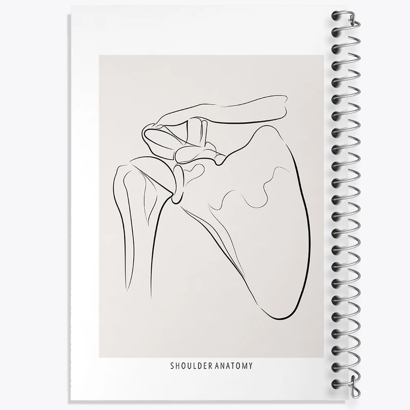 دفتر مشق 100 برگ خندالو طرح آناتومی شانه (Shoulder Anatomy) کد F13915