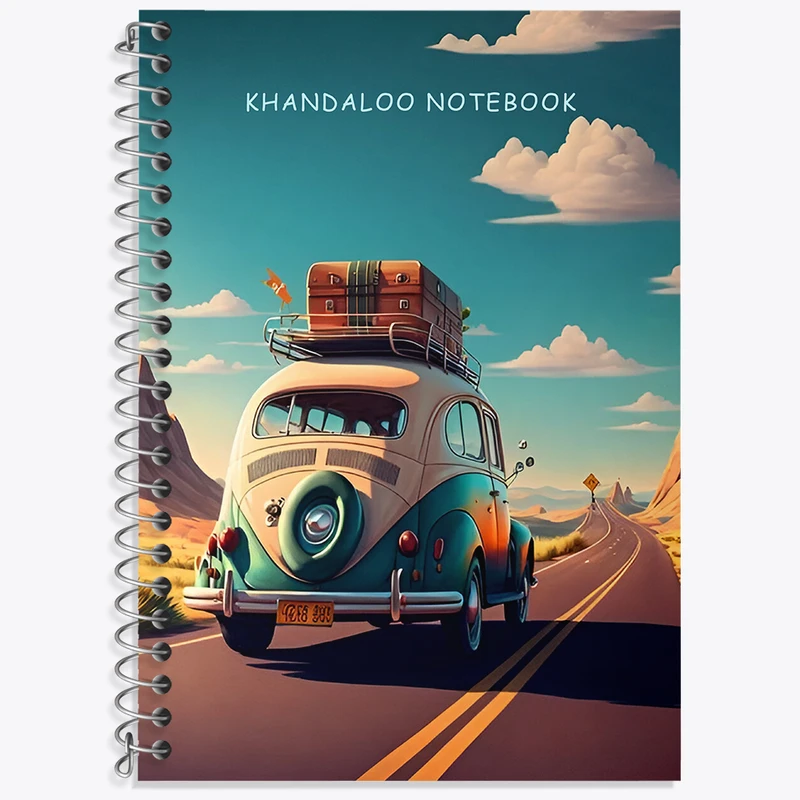 دفتر نت موسیقی 50 برگ خندالو طرح سفر با ماشین فولکس کد N6430