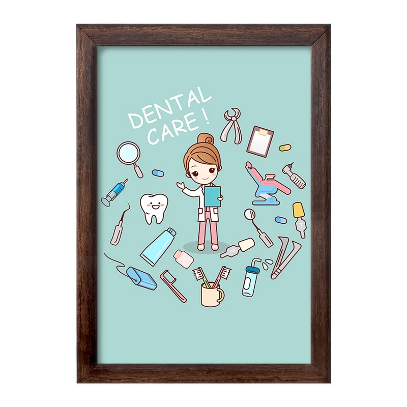 تابلو خندالو طرح دندان و دندان پزشکی کودکانه کد 36692