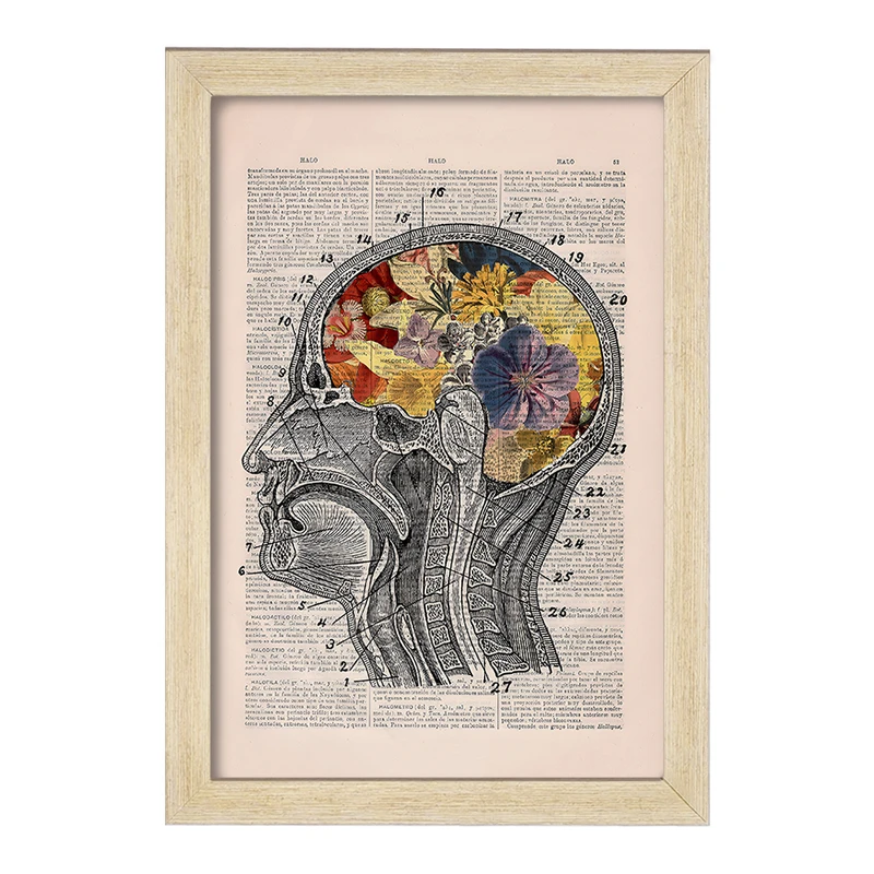 تابلو خندالو طرح آناتومی مغز (Brain Anatomy) کد F14038
