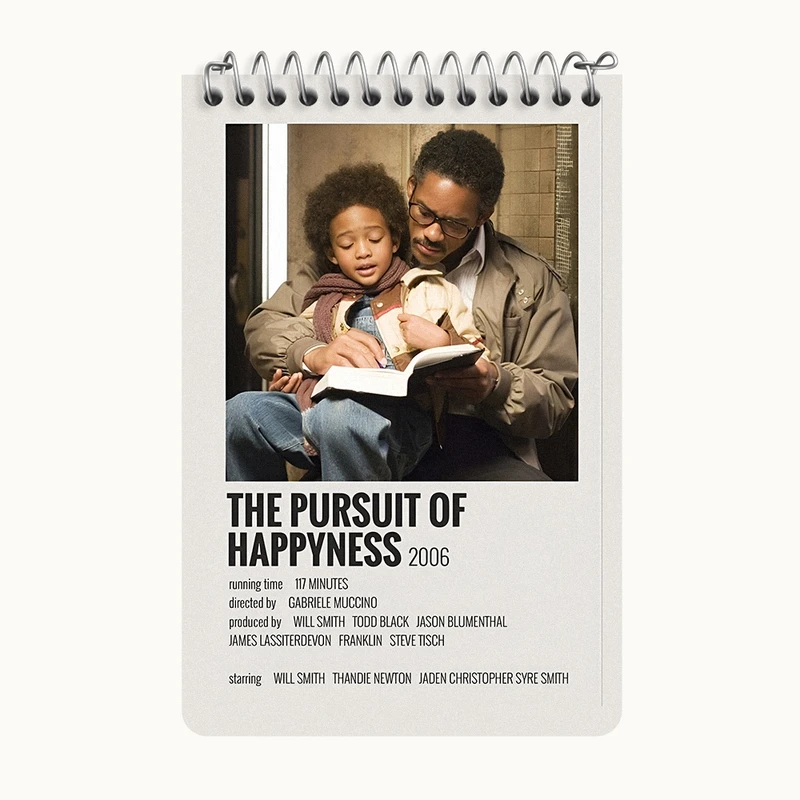 دفتر یادداشت 50 برگ خندالو طرح در جستجوی خوشبختی (The Pursuit of Happyness) کد F13393