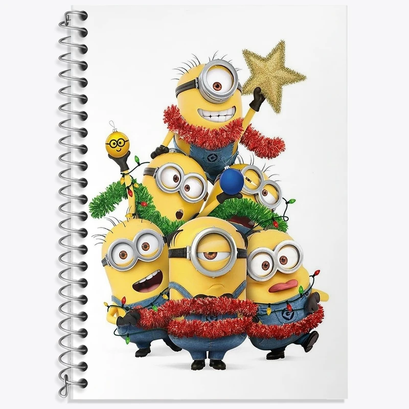 دفتر زبان 50 برگ خندالو مدل سه خط طرح مینیون ها (Minions) کد F8593