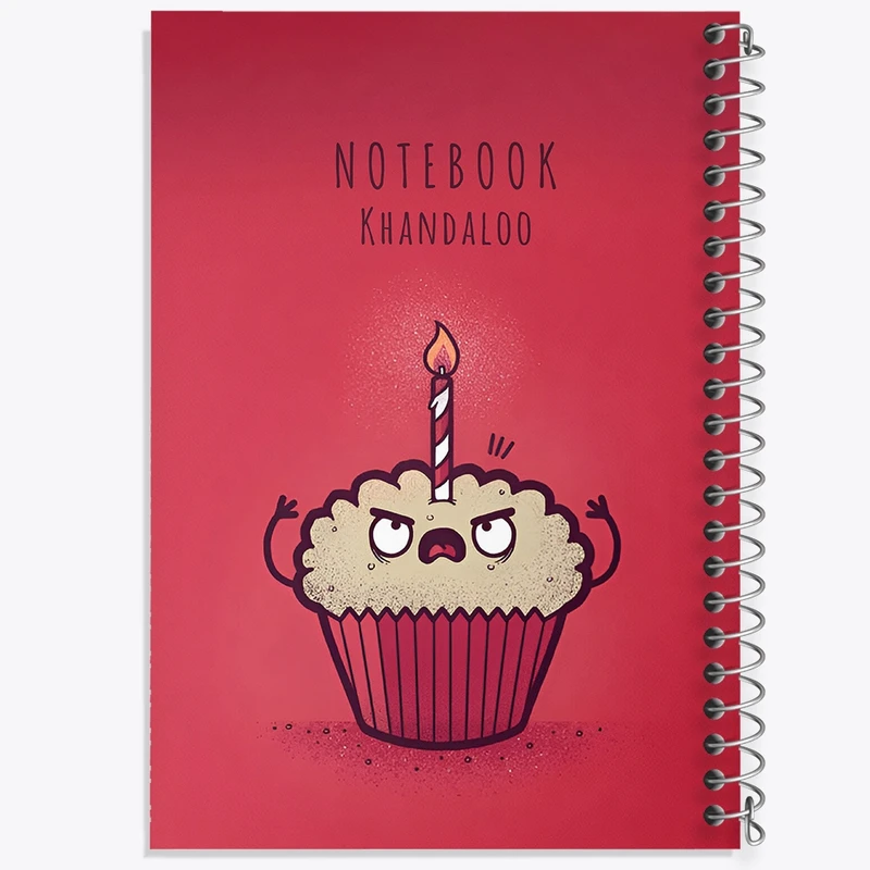 دفتر ژورنال نویسی 50 برگ خندالو مدل نقطه ای طرح کاپ کیک عصبانی کد N6637