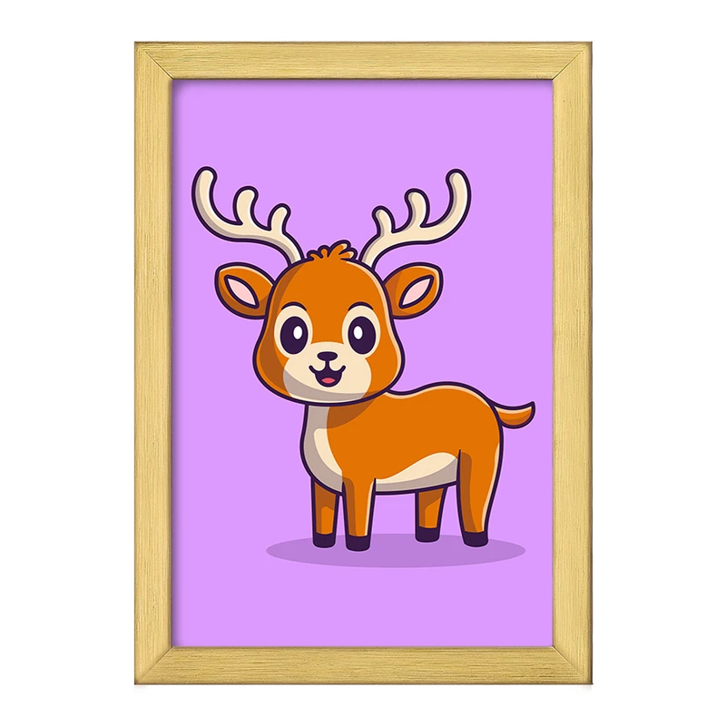 تابلو خندالو طرح حیوانات بامزه گوزن کد 25404