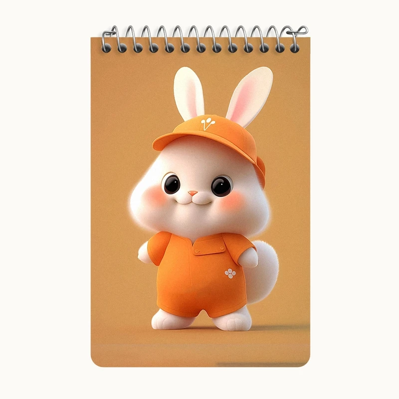 دفتر یادداشت 50 برگ خندالو طرح خرگوش بامزه کد F5769