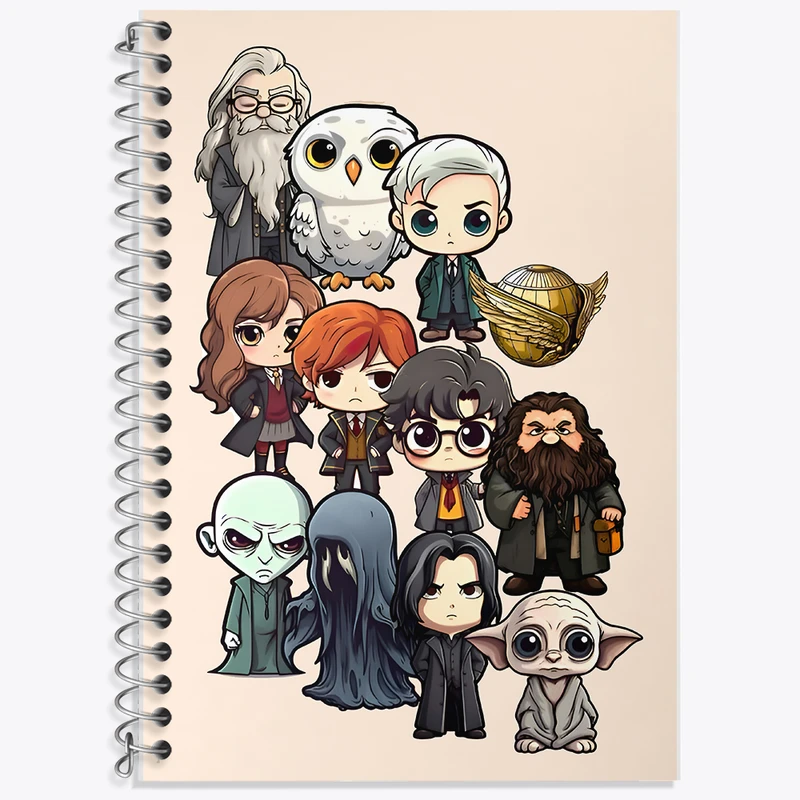 دفتر زبان دوخط 50 برگ خندالو طرح هری پاتر (Harry Potter) کد F9262
