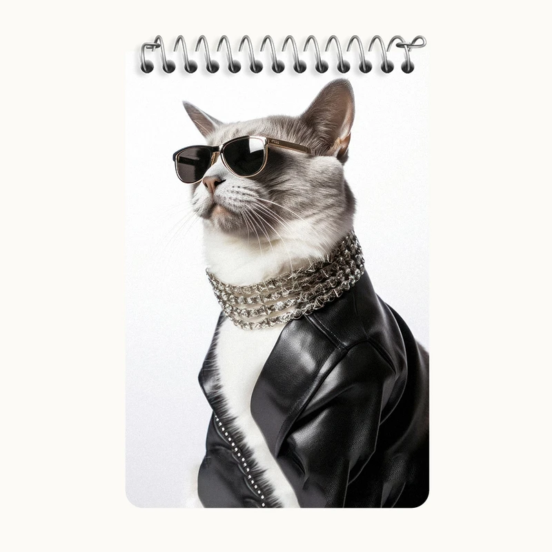 دفتر یادداشت 50 برگ خندالو طرح گربه بامزه کد F3112