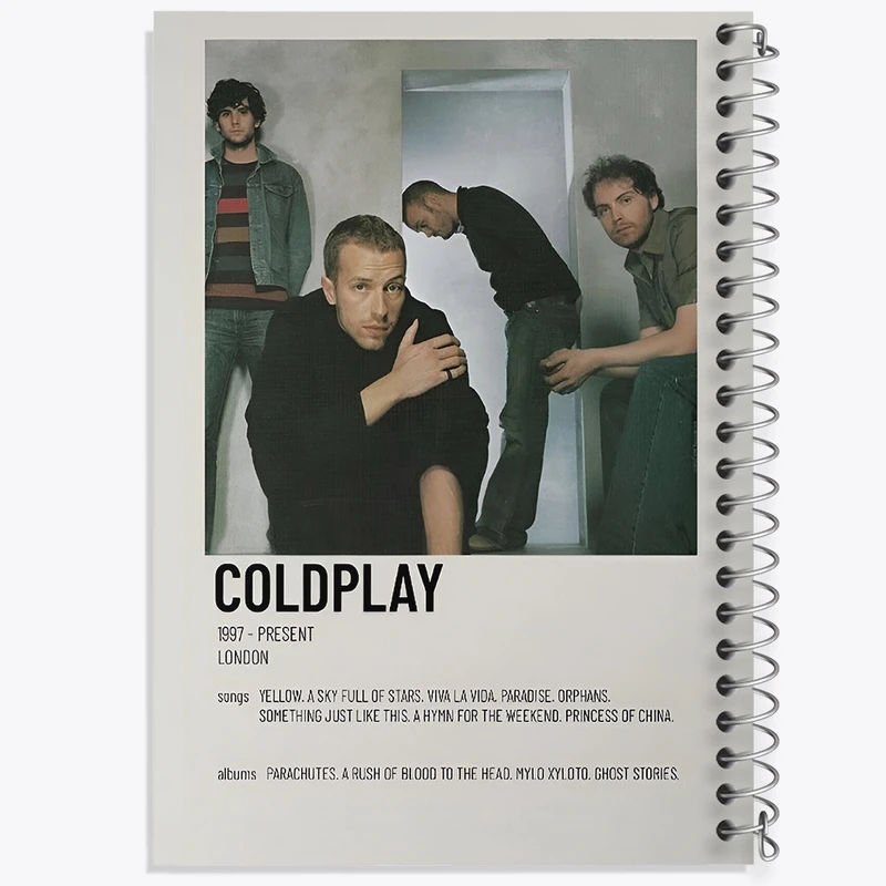 دفتر لیست خرید 50 برگ خندالو طرح کلد پلی (Coldplay) کد F13464