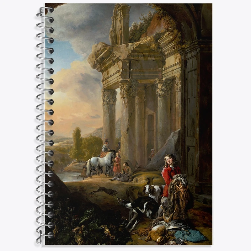 دفتر زبان 50 برگ خندالو مدل سه خط طرح نقاشی پس از شکار اثر جان وینیکس کد F12144