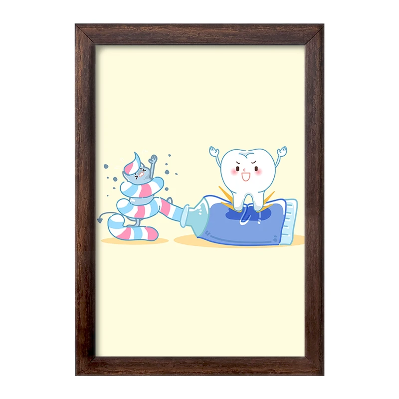 تابلو خندالو طرح دندان و دندان پزشکی کودکانه کد 36714