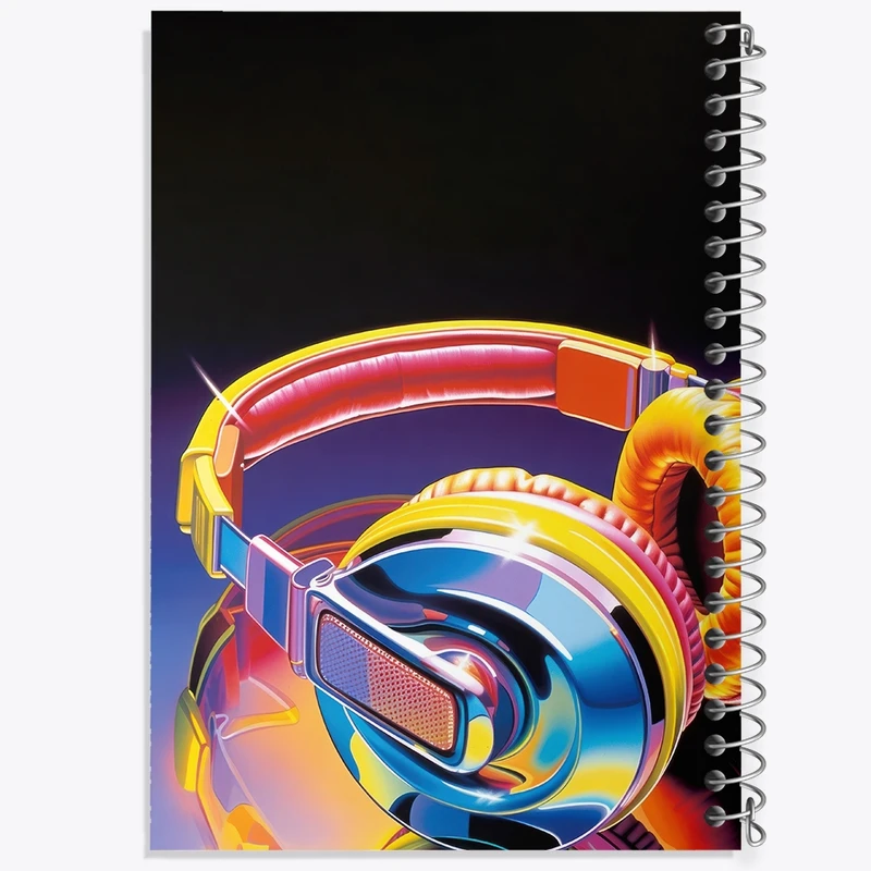 دفتر طراحی 50 برگ خندالو طرح هدفون کد F3208