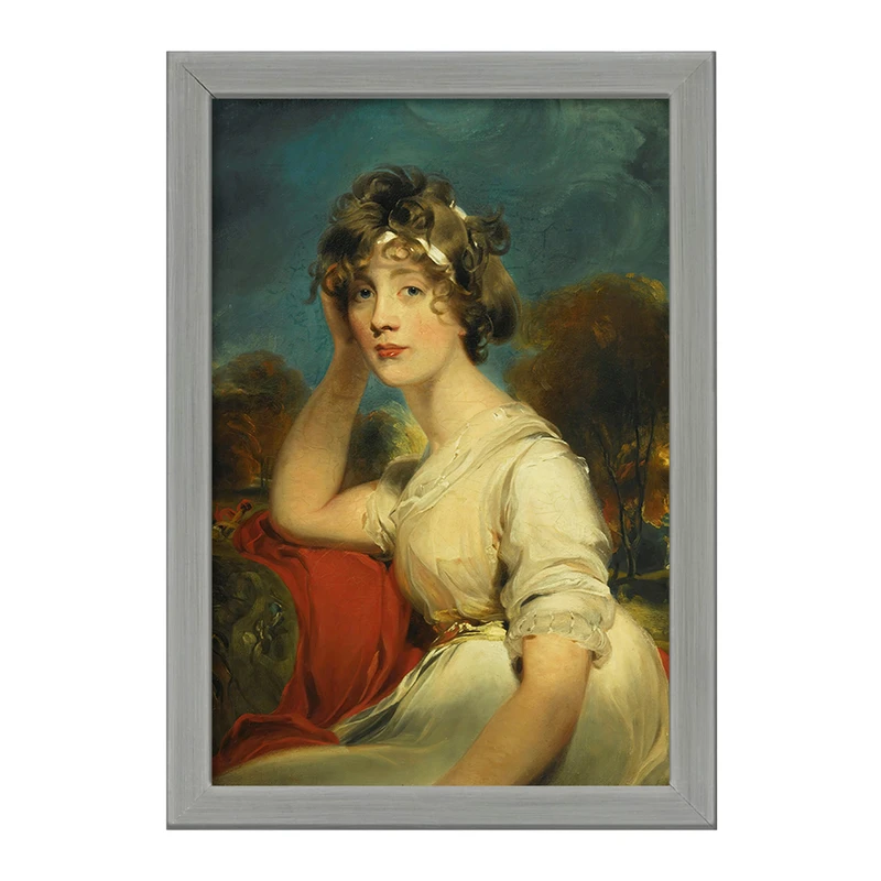 تابلو خندالو طرح پرتره بانو جین لانگ اثر سر توماس لارنس کد F12351