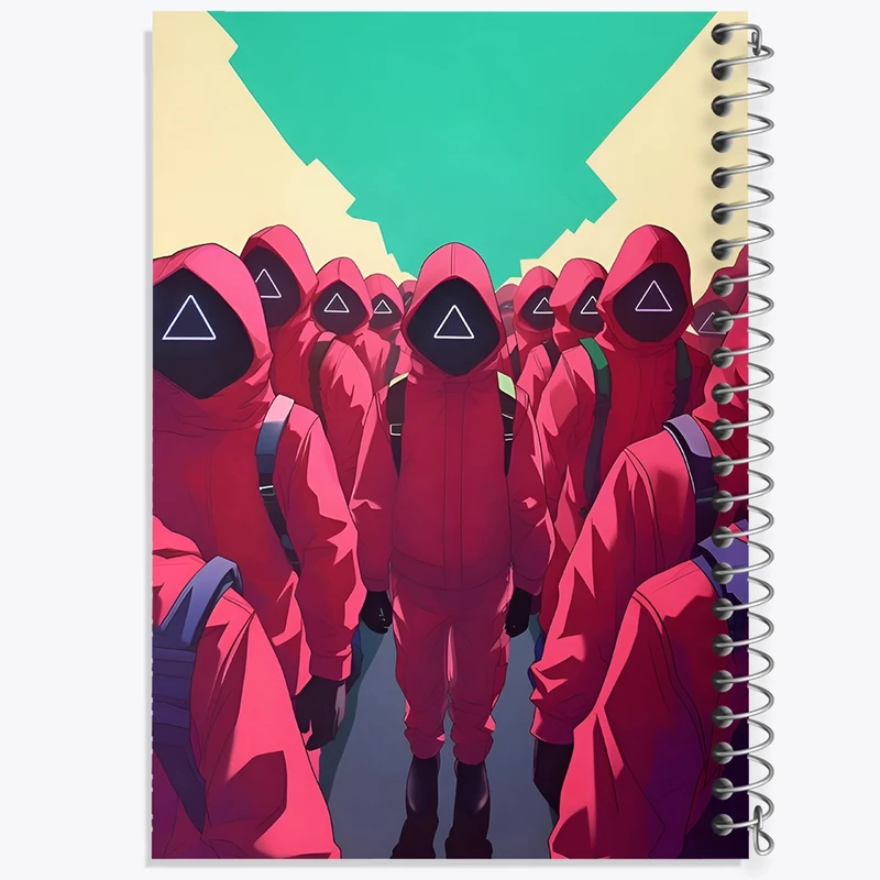 دفتر ژورنال نویسی 50 برگ خندالو مدل نقطه ای طرح بازی مرکب (Squid Game) کد F11851