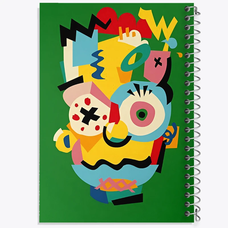 دفتر نقاشی 50 برگ خندالو طرح صورت انتزاعی کد F9750