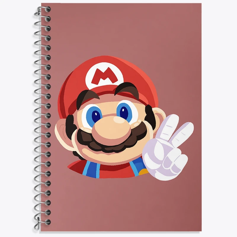 دفتر زبان 50 برگ خندالو مدل سه خط طرح سوپر ماریو کد F3138