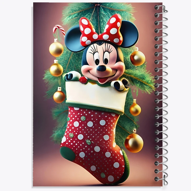 دفتر مشق 50 برگ خندالو طرح میکی موس کریسمس کد F8688