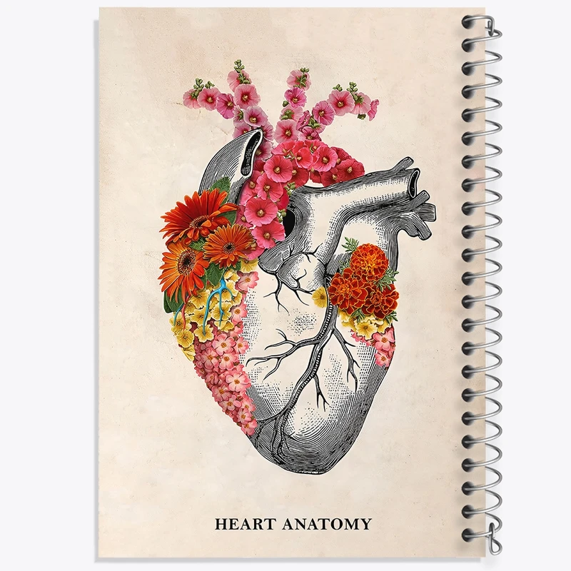 دفتر لیست خرید 50 برگ خندالو طرح آناتومی قلب (Heart Anatomy) کد F14024