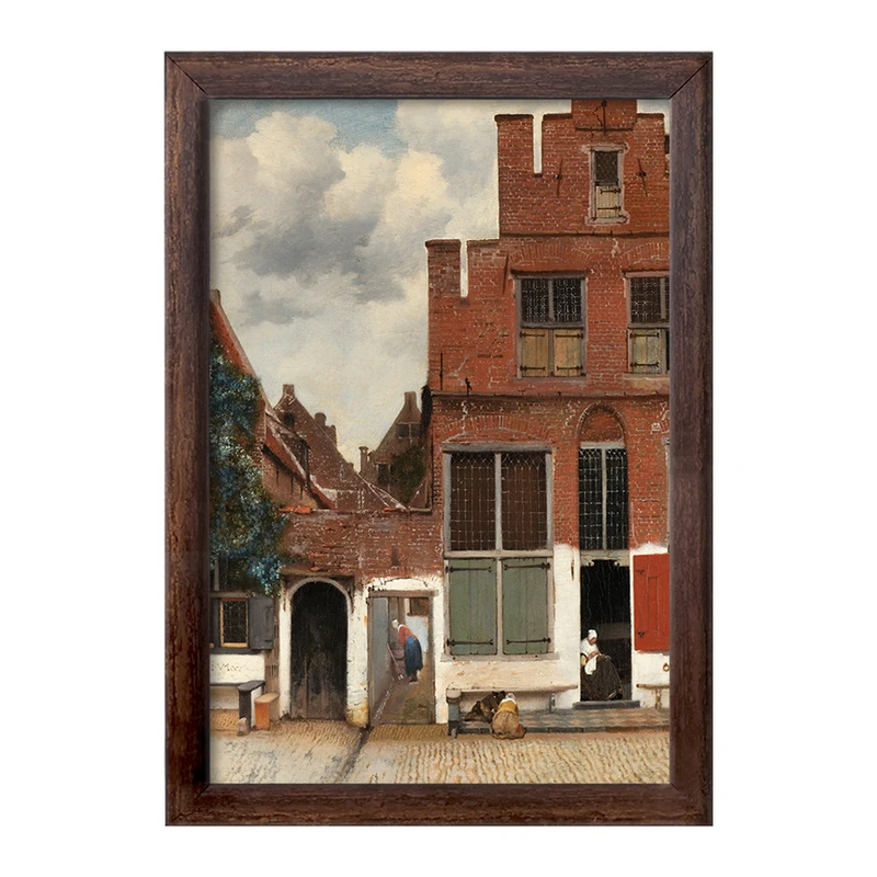 تابلو خندالو طرح نقاشی خیابان کوچک اثر یوهانس فرمیر کد F12426