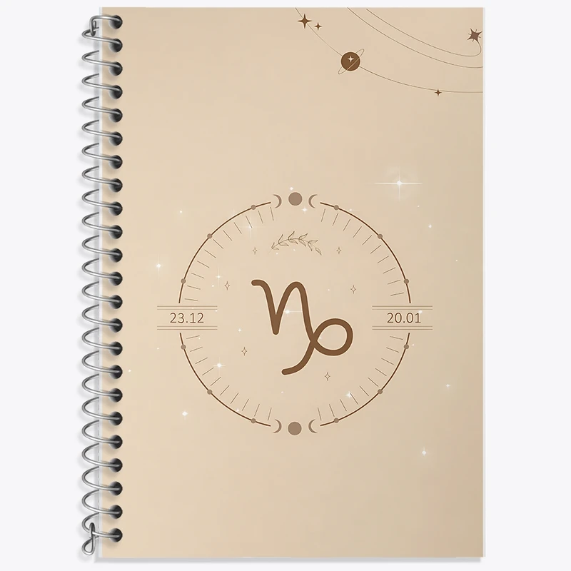 دفتر زبان 50 برگ خندالو مدل سه خط طرح ماه تولد دی کد F10888