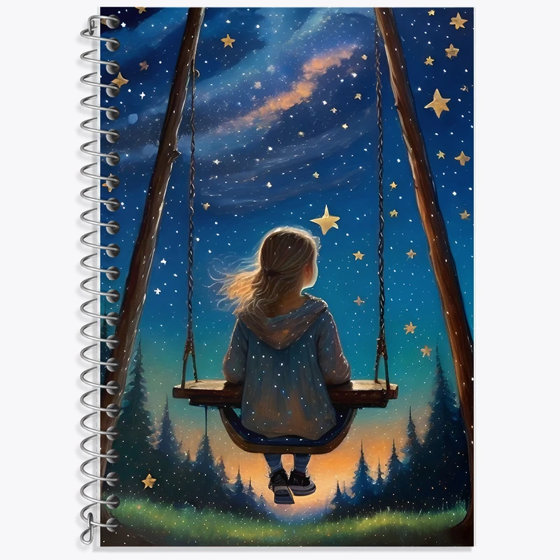 دفتر زبان 50 برگ خندالو مدل دو خط طرح دخترانه کد F11069