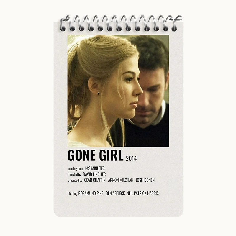 دفتر یادداشت 50 برگ خندالو طرح دختر گمشده (Gone Girl) کد F13285