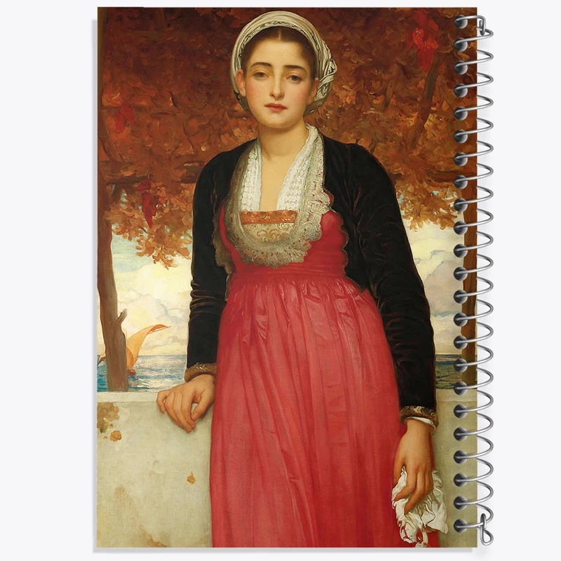 دفتر مشق 50 برگ خندالو طرح نقاشی آماریلا اثر فردریک لیتون کد F12263