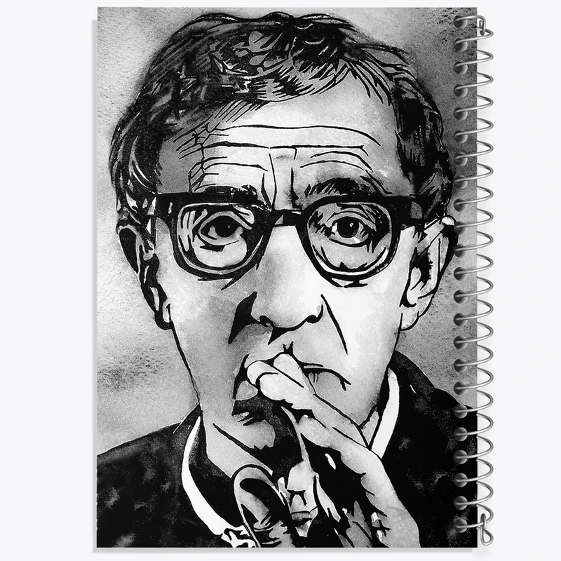 دفتر شطرنجی 50 برگ خندالو طرح وودی آلن (Woody Allen) کد F11449