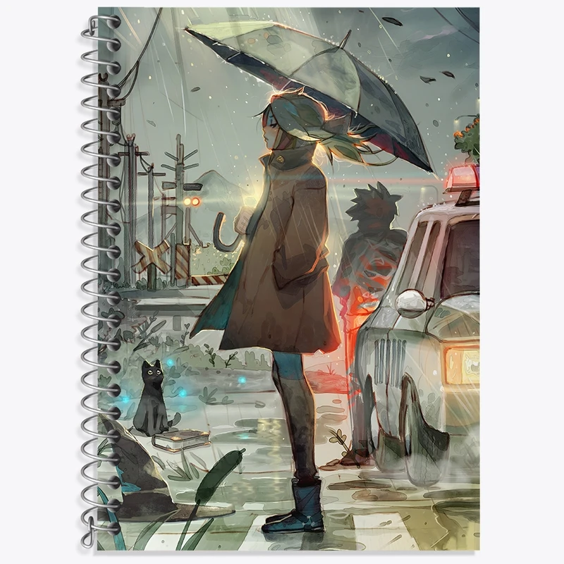 دفتر زبان 50 برگ خندالو مدل سه خط طرح دخترانه کد N8002