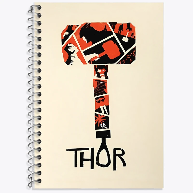 دفتر زبان 50 برگ خندالو مدل سه خط طرح ثور (Thor) کد F13536