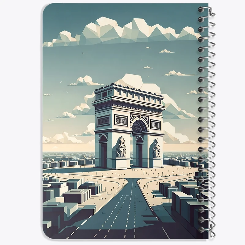 دفتر یادداشت 50 برگ خندالو طرح طاق پیروزی (Arc de Triomphe) کد F6365