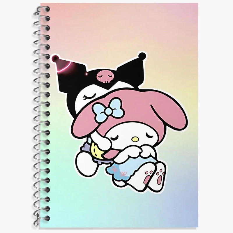 دفتر زبان 50 برگ خندالو مدل سه خط طرح کرومی و مای ملودی کد N9105