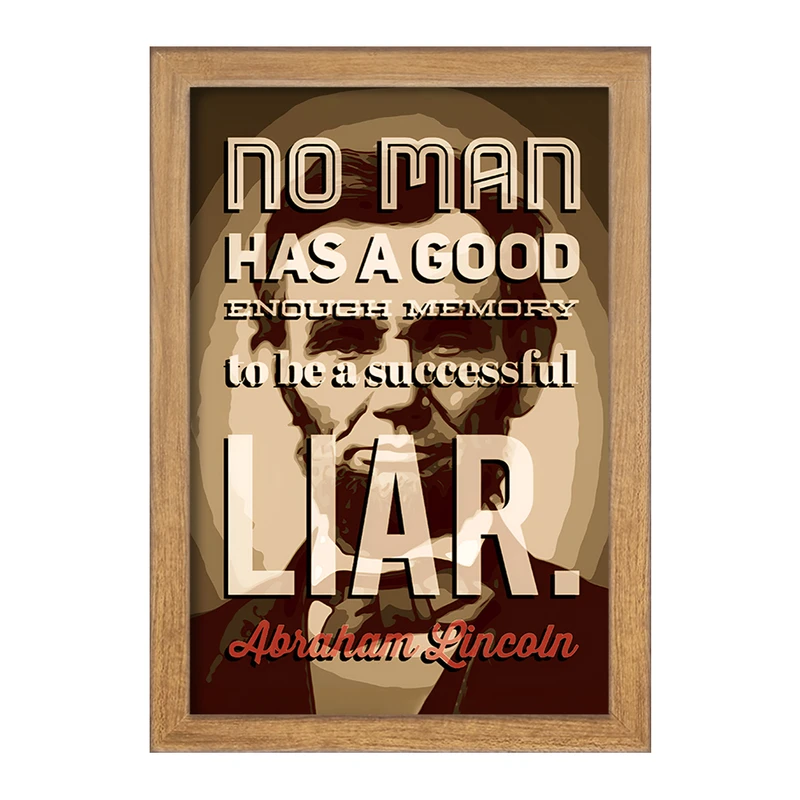 تابلو خندالو طرح آبراهام لینکلن (Abraham Lincoln) کد F14053