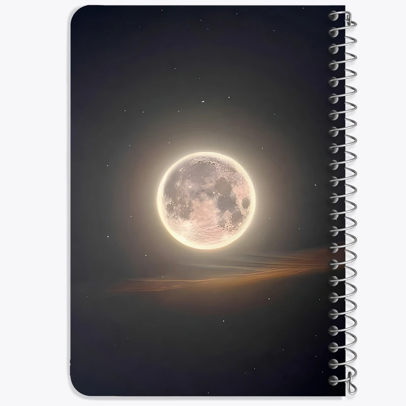دفتر یادداشت 50 برگ خندالو طرح ماه (Moon) کد 38070