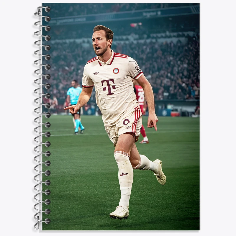 دفتر زبان 50 برگ خندالو مدل دو خط طرح هری کین (Harry Kane) کد F14319