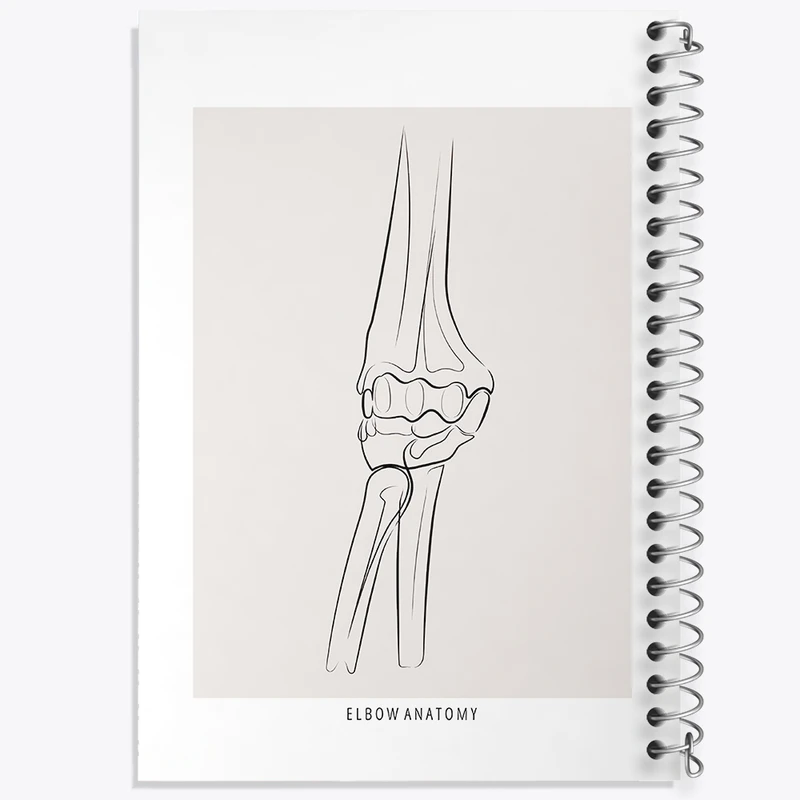 دفتر طراحی 50 برگ خندالو طرح آناتومی آرنج (Elbow Anatomy) کد F13914