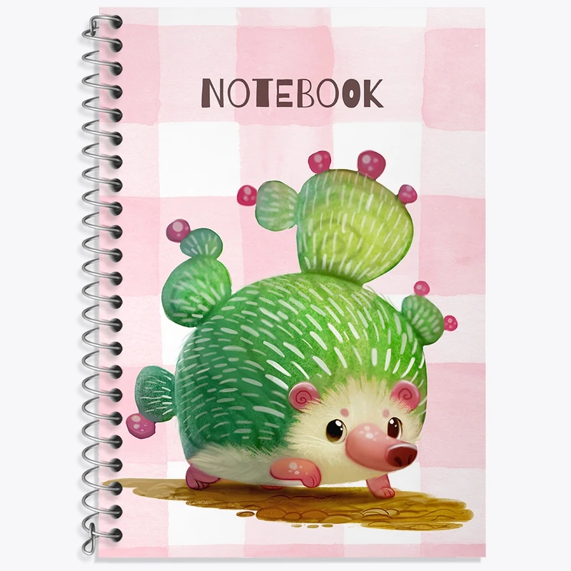 دفتر لغت 50 برگ خندالو طرح جوجه تیغی کاکتوسی کد N6535