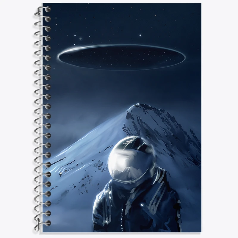 دفتر زبان 50 برگ خندالو مدل سه خط طرح فضانورد کد F12530