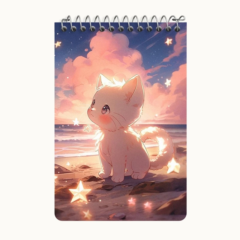 دفتر یادداشت 50 برگ خندالو طرح گربه بامزه کد F2931