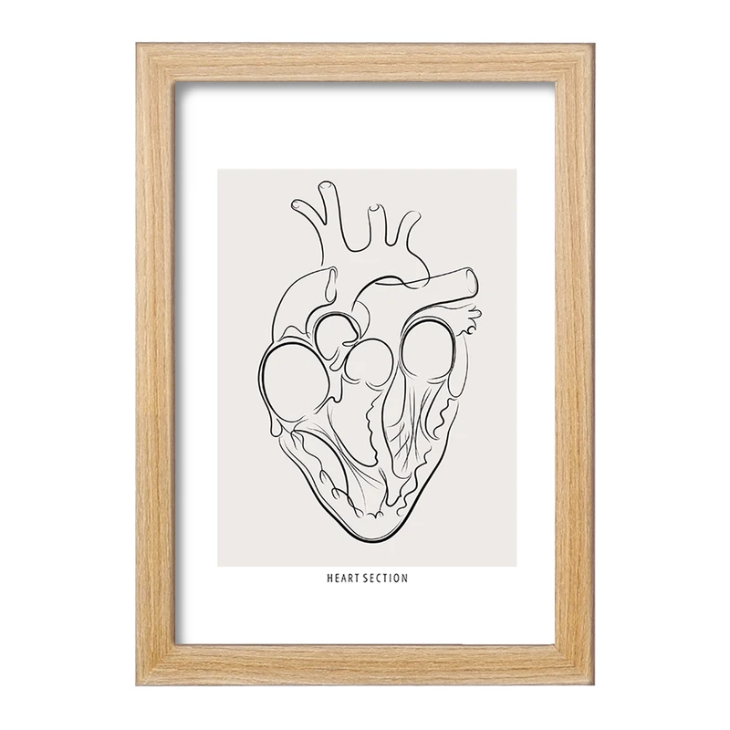 تابلو خندالو طرح آناتومی قلب (Heart Anatomy) کد F13897