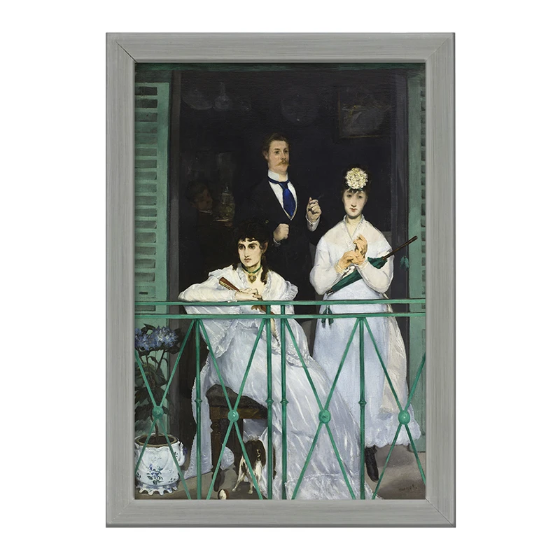 تابلو خندالو طرح نقاشی بالکن اثر ادوار مانه کد F12414