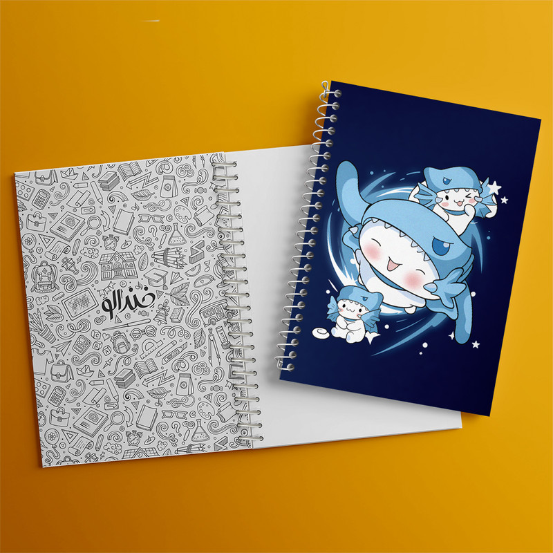 دفتر مشق 100 برگ خندالو طرح سینامورول (Cinnamoroll) کد N7814